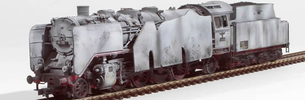 REI Models 413271WC - German Steam Locomotive BR 41 of the DRB Winter Camo Armor Plating (SOUND)
